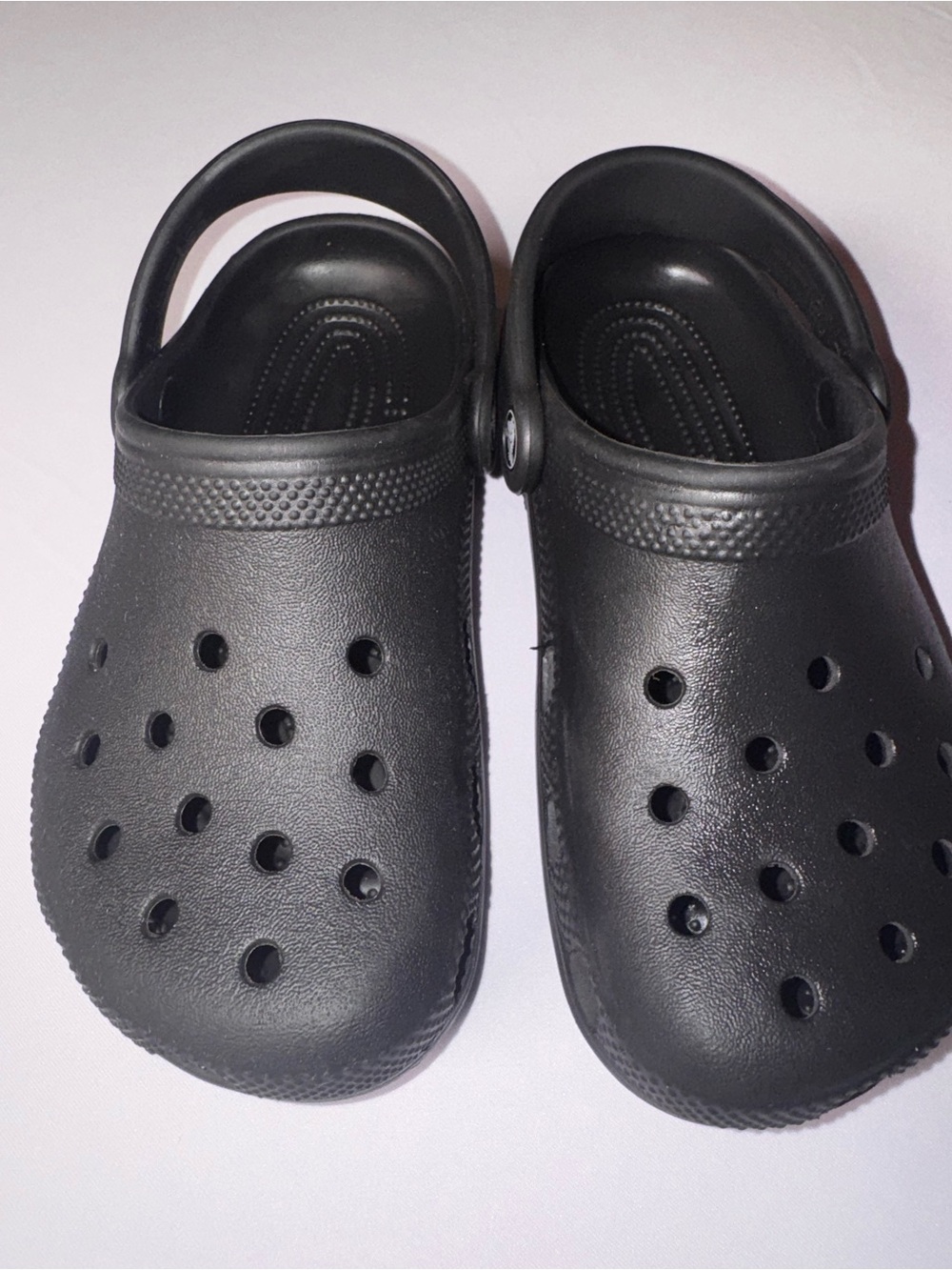 CROCS Black Vented Clog Slip-Ons